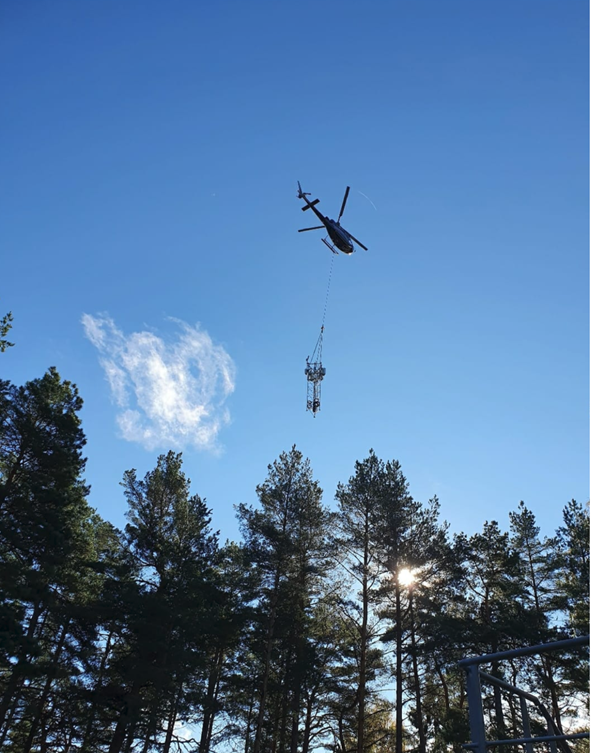 5G-VINNI base station air-lifted